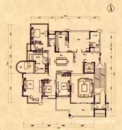 珠江棕榈园(别墅)8室3厅6卫525㎡南北545万