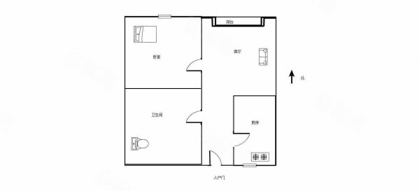 史家泊子社区盛泰家园A区1室1厅1卫78㎡南45万