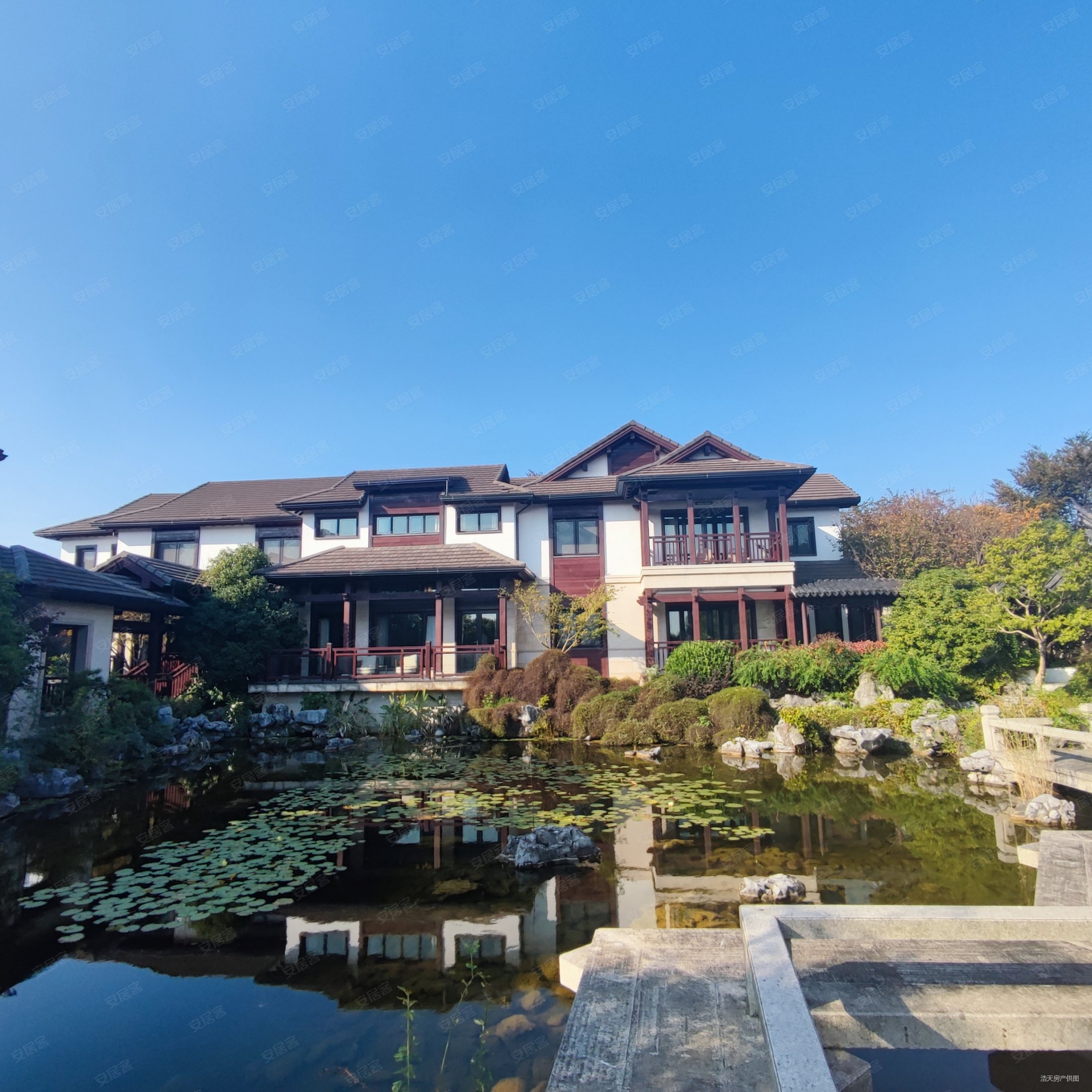 占地6亩 一线湖景精装豪宅独栋 3000平花园,太湖黄金水岸(别墅)二手房