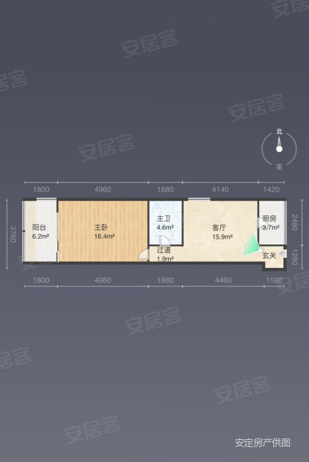 团市委与电信家属院1室1厅1卫40.26㎡东西47万