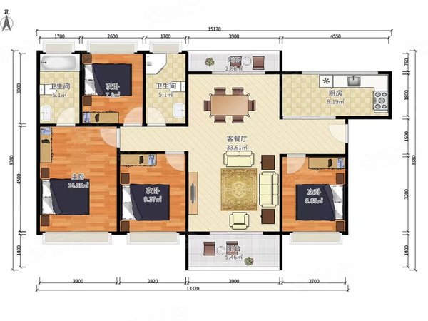 深圳龙华龙华恒裕上麟府上塘地铁口,上麟府可配齐 全新装修四房, 可