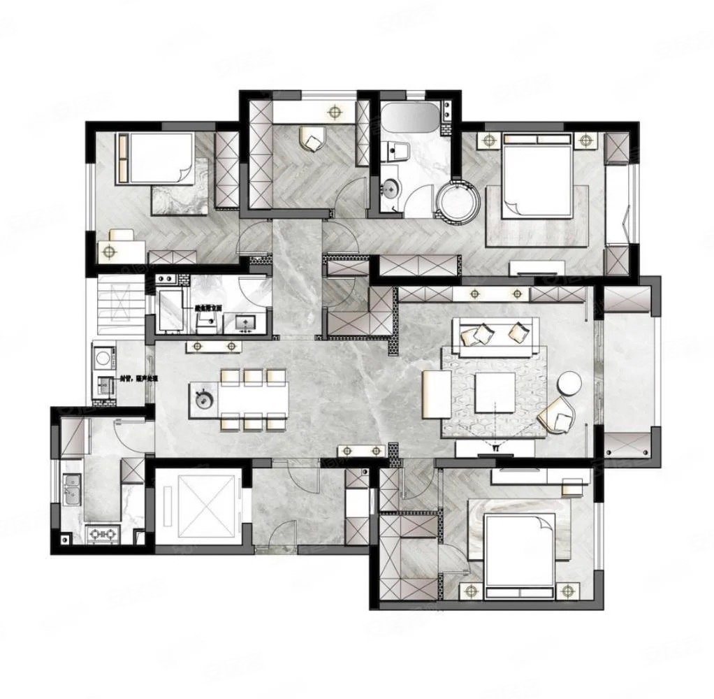县直对面华夏御府266平复式上下两层精装修带车位