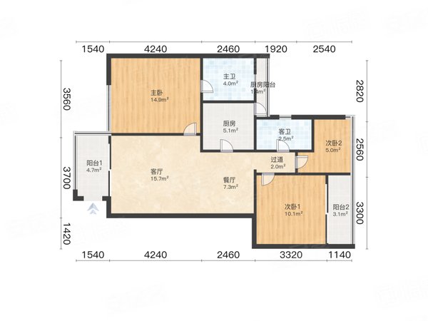 【多图】御峰园,平湖租房,御峰园 3室2厅2卫 4800.