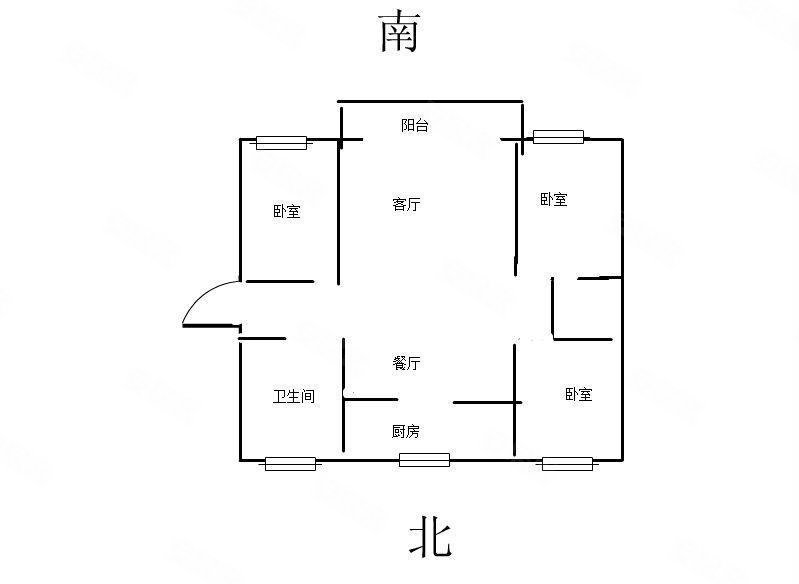 姜营社区(北区)3室2厅2卫102㎡南北45万