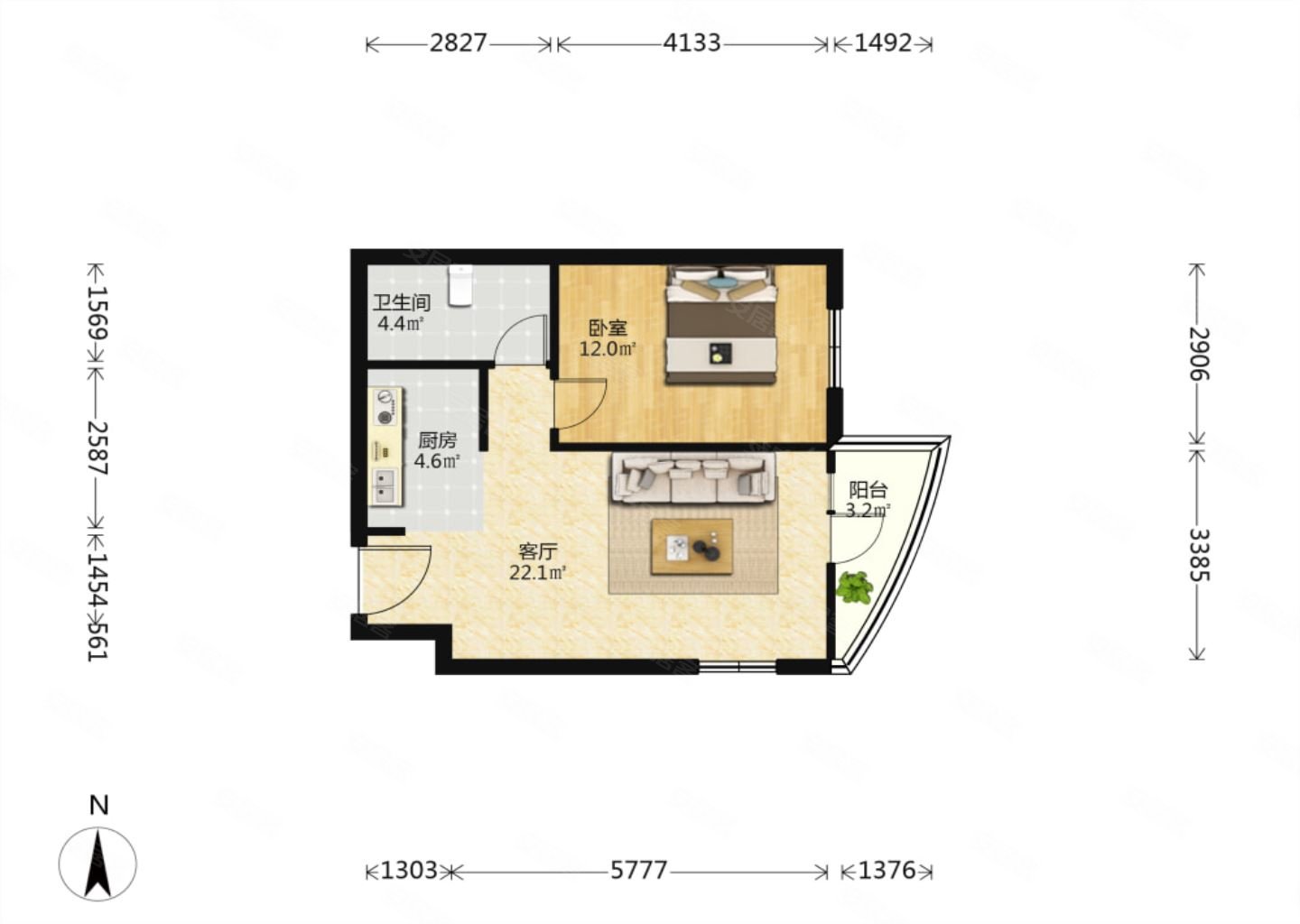 天泰阳光海岸新出套1户型 价格能谈看房方便