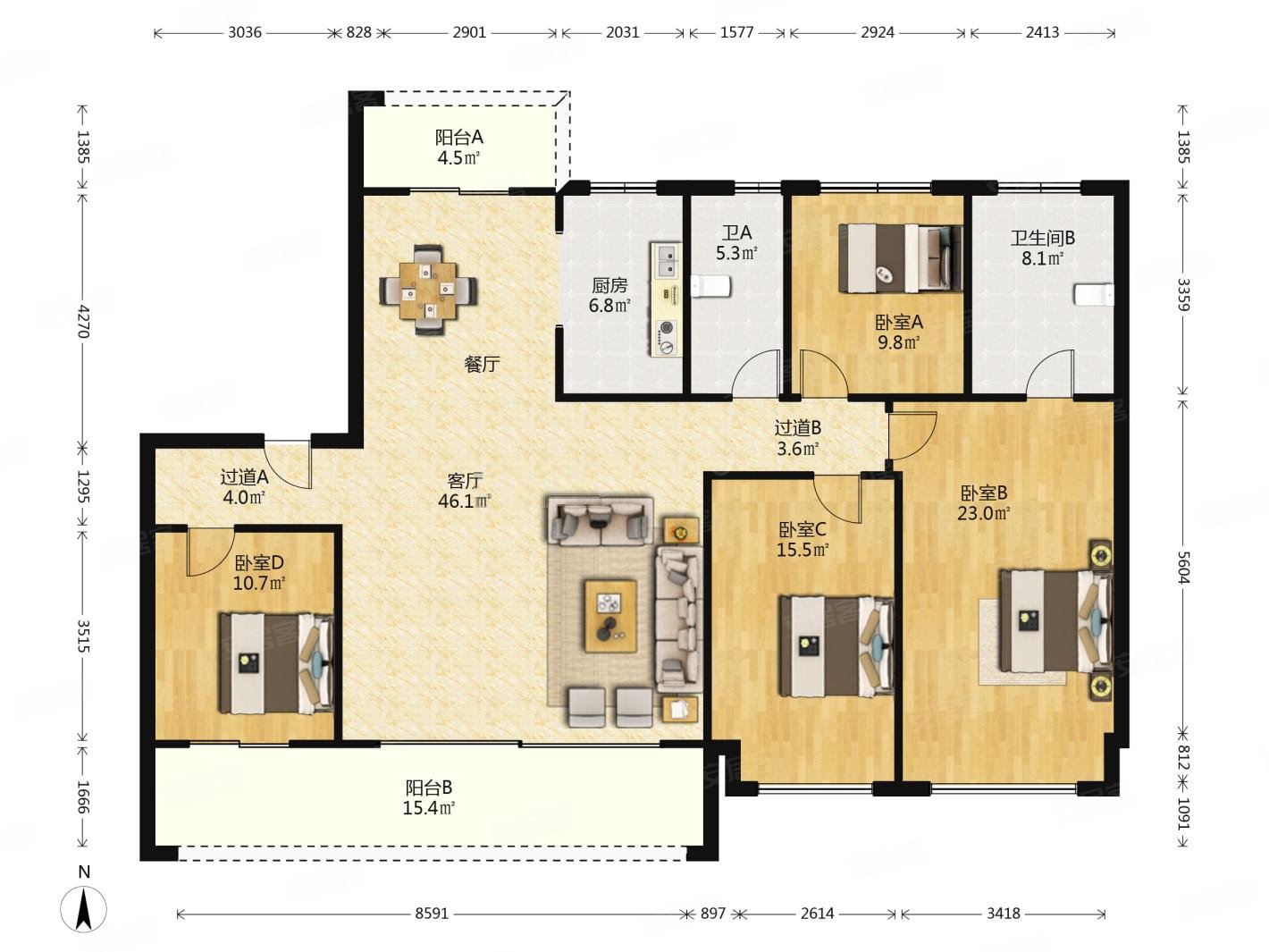 玖玺台全新小区洋房采光刺眼成本价出售