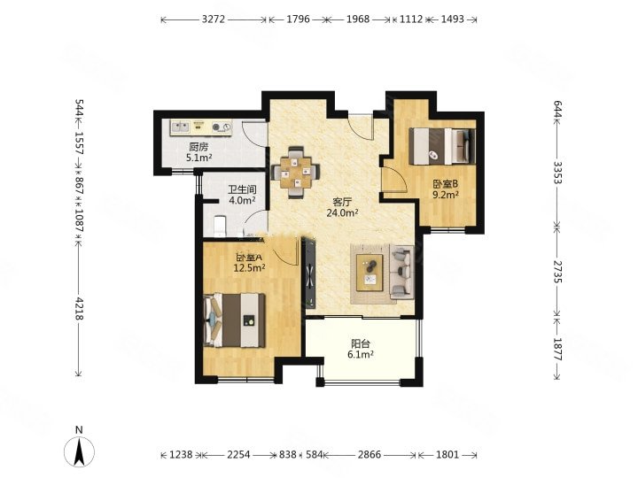 急售可谈精装修大两房全南户型南北通透看房方便