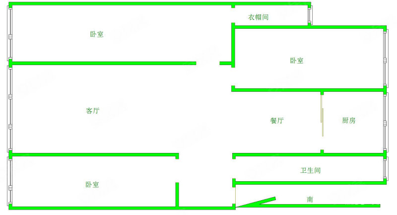 开明巷11号小区2室2厅1卫89㎡南北7.9万