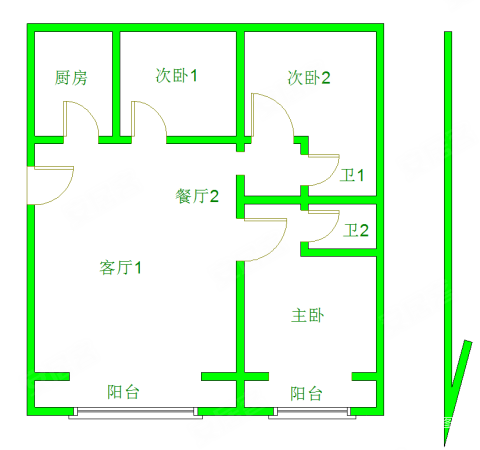御泽花园3室2厅2卫125㎡南北106万