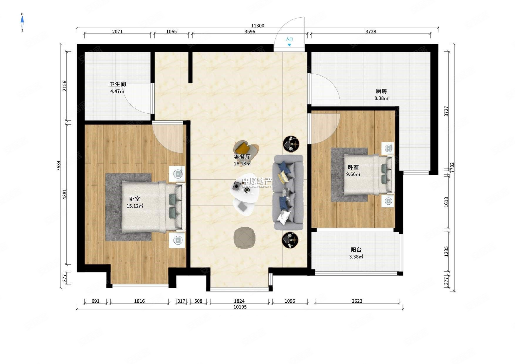 静德花园阳面两室 高楼层采光无遮挡 鼓楼中营