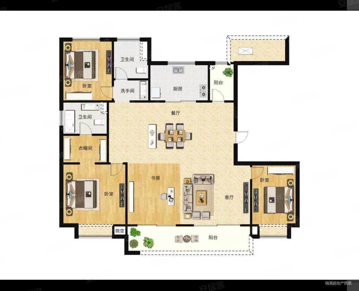 天宸云筑,江与城二手房,399万,4室2厅,2卫,112平米-南京安居客
