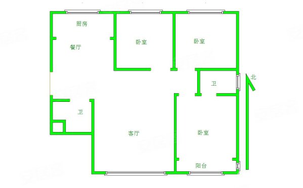 光阳星都3室2厅2卫140㎡南北124万