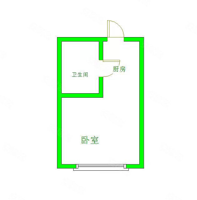 极美水岸1室0厅1卫35㎡北22万