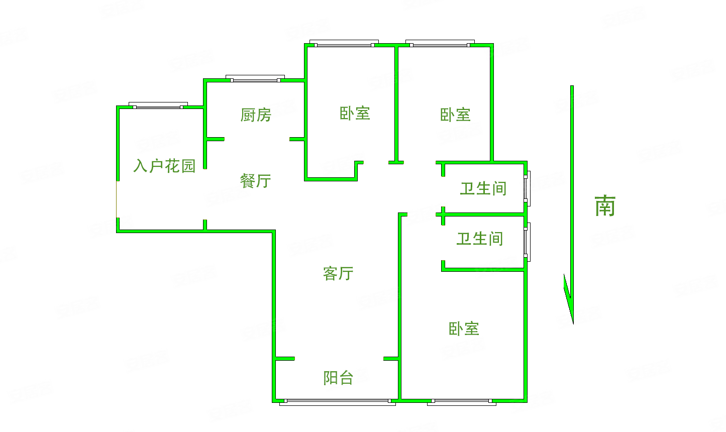 香榭里二期户型图图片