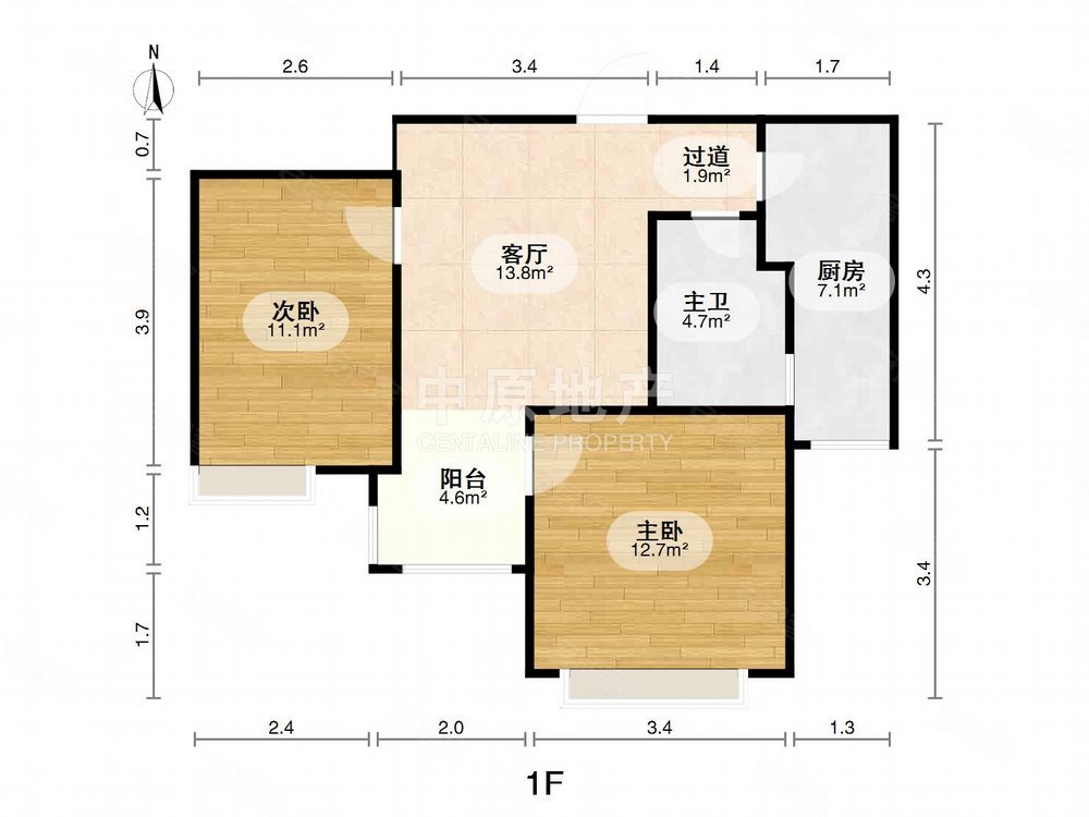 九英里3室2厅1卫123.8㎡南438万