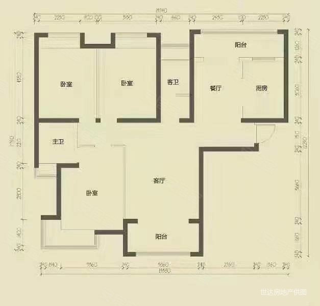 阳光嘉城(F区)4室2厅2卫105㎡南北58.5万