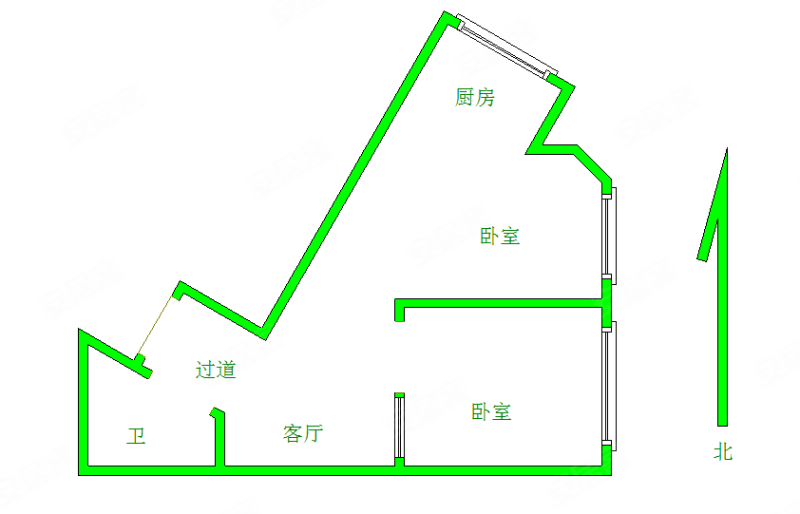 府上和平2室1厅1卫82.32㎡东北498万