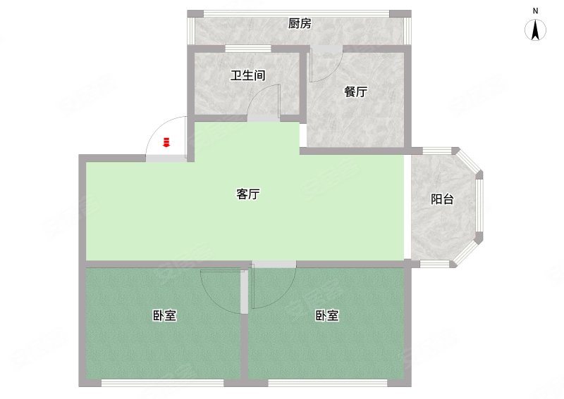 启明新村3室1厅1卫87.7㎡南北60万