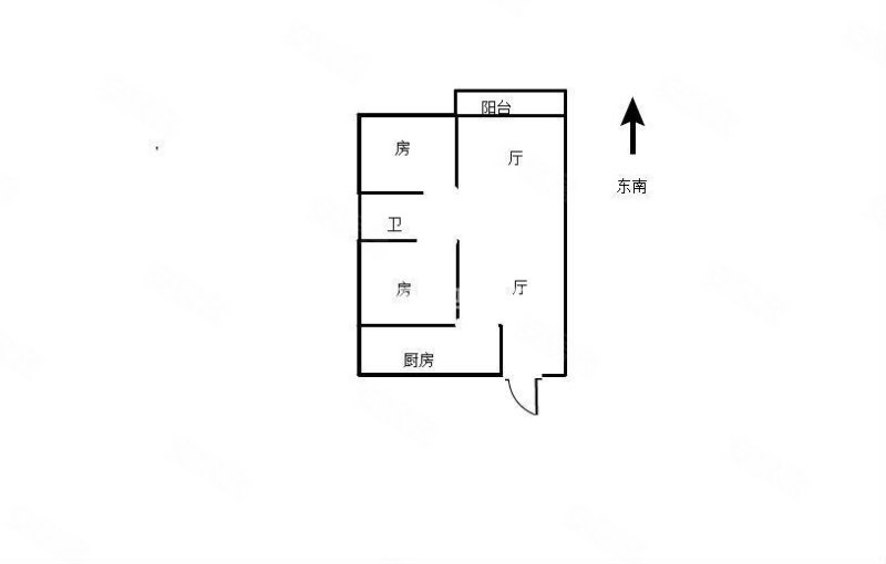 灏景尚都2室1厅1卫80㎡南北48.8万