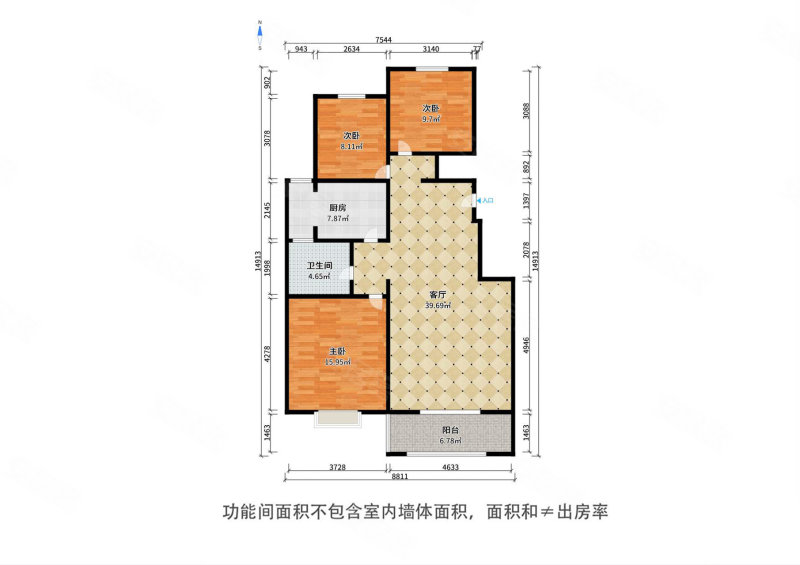 长瀛御龙湾3室1厅1卫111.95㎡南北248万