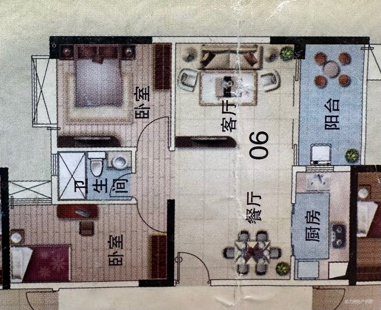 荔港南湾2室2厅1卫74.72㎡南北280万