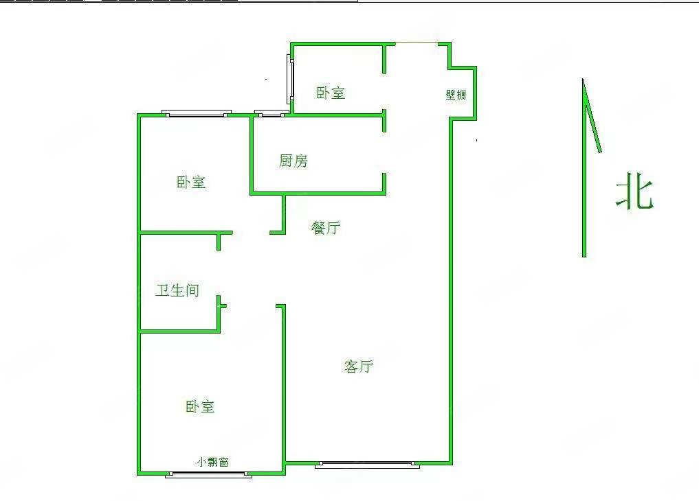 K2玉兰湾3室2厅1卫90.87㎡南北110万