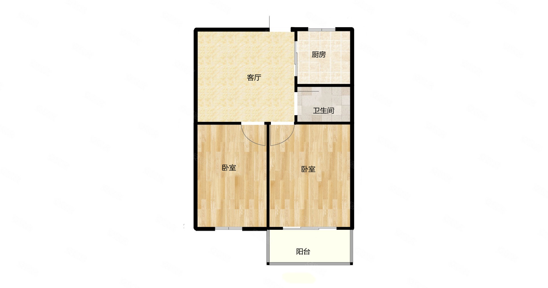 新上2楼两室朝阳可贷款风华园小区老矿大旁