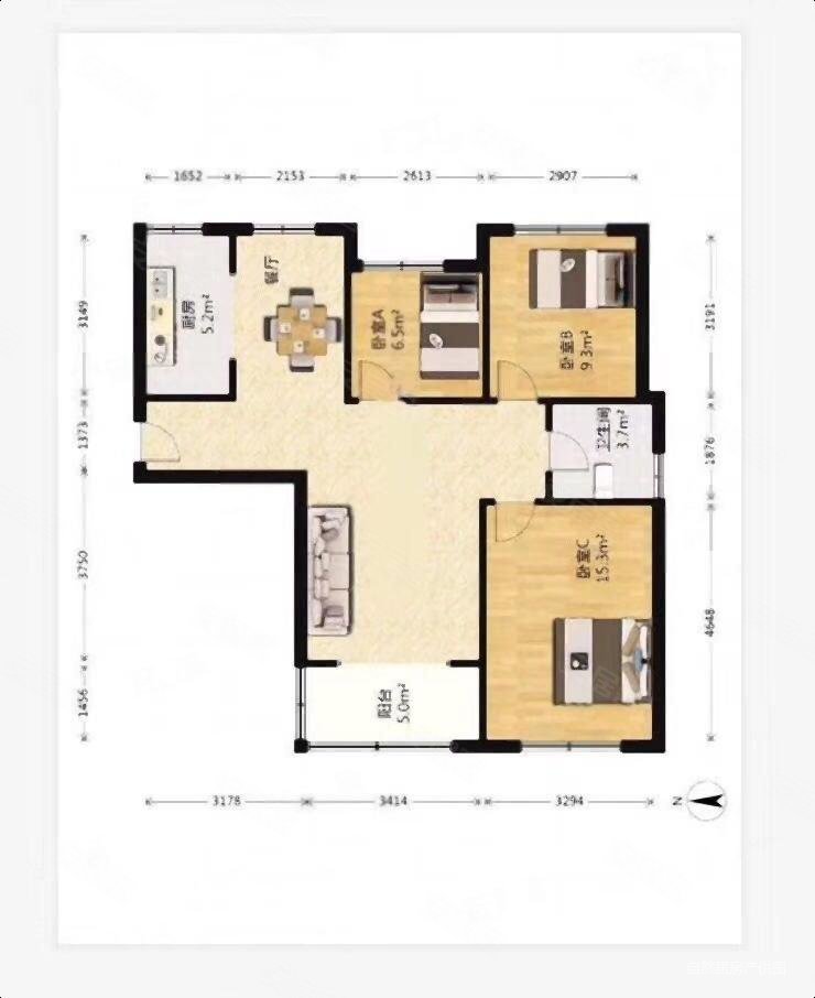 新华公寓祥和苑 小三房 次新房 临地铁 满五 精装好房