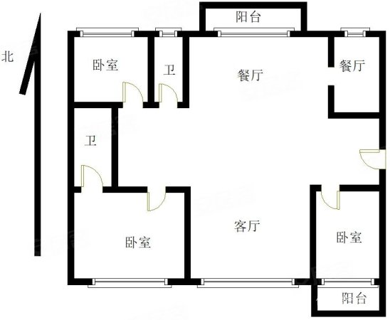 香缇溪谷3室2厅2卫130㎡南北118万