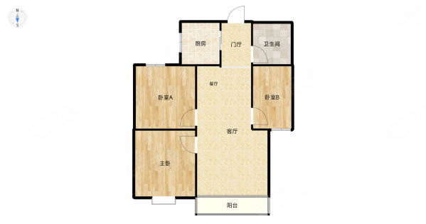 御湖豪庭3室2厅1卫109㎡南北90.8万