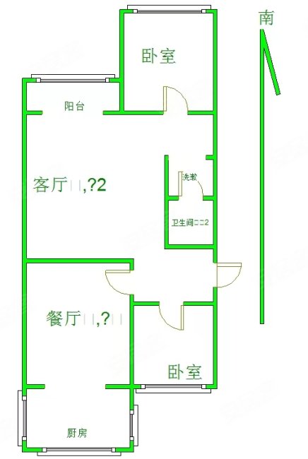 康庄住宅小区2室1厅1卫82.27㎡南北75万