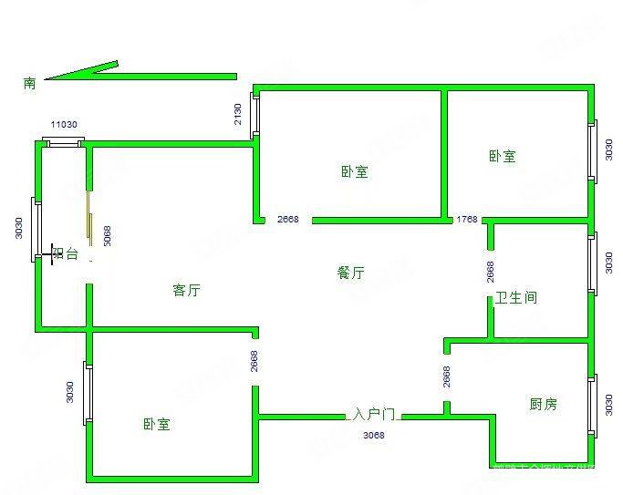 漓江柳岸3室2厅1卫123㎡南北99万