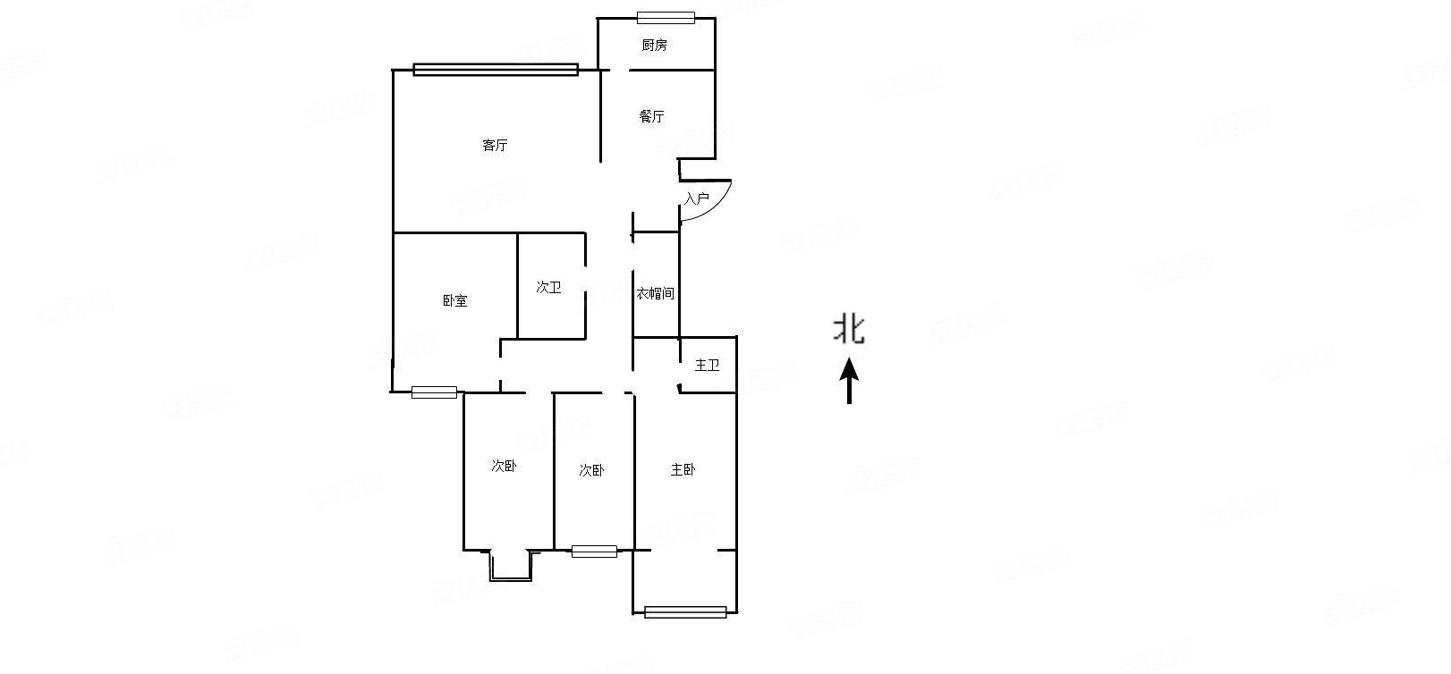 滨西花园4室2厅2卫188.65㎡南北130万