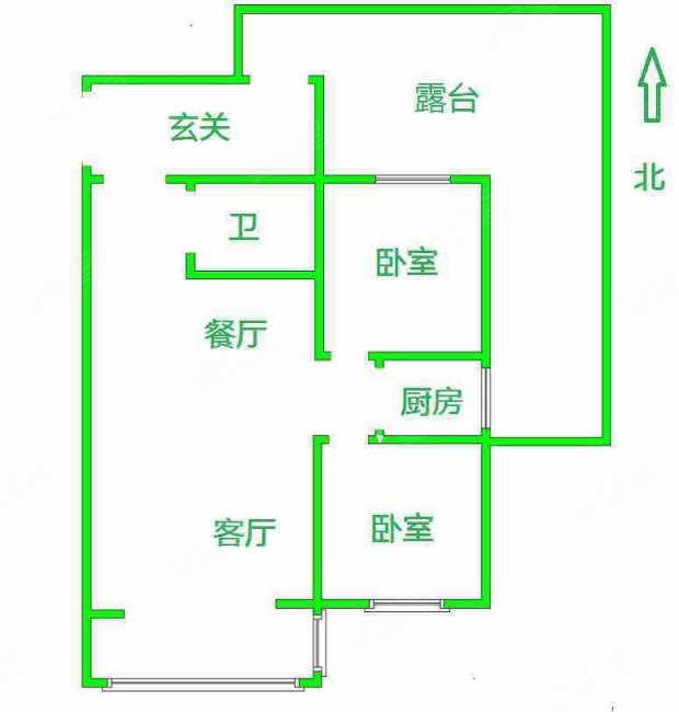 御景澜湾2室2厅1卫90㎡南63万