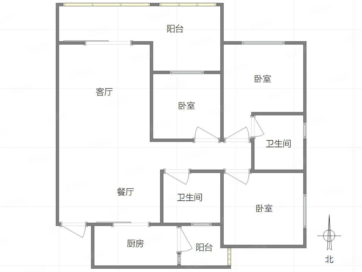 隆鑫鸿府花庭3室2厅2卫102㎡南113万