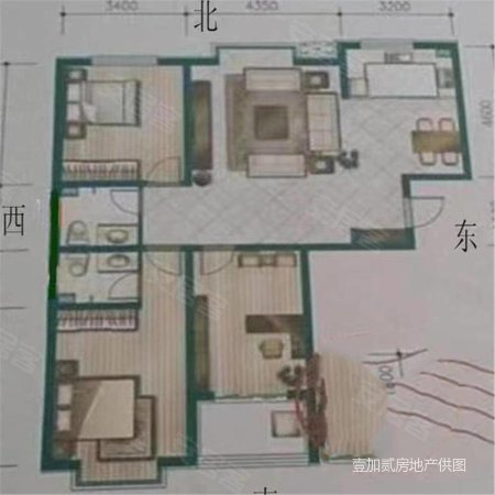 颐和文园3室2厅2卫137㎡南北145万