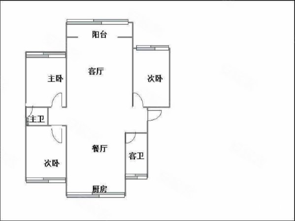 天泰家园3室2厅1卫137.2㎡南北69.8万