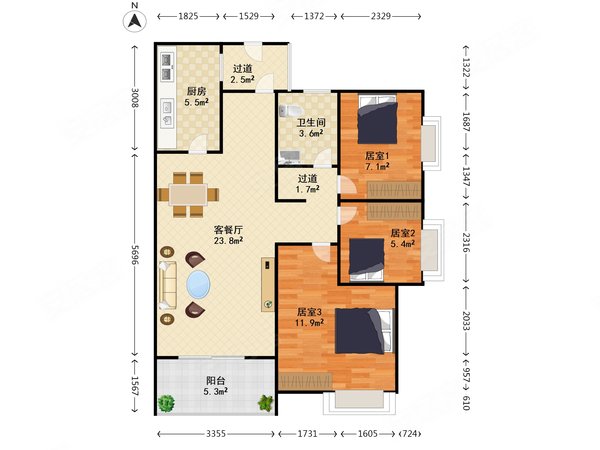 广州南沙金洲广州时代云图时代云图3房 拎包入住看房方便 急租好说话