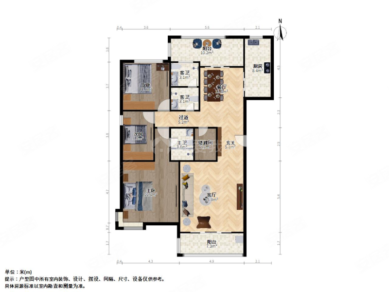 上海常发豪庭国际3室2厅2卫160.51㎡南980万