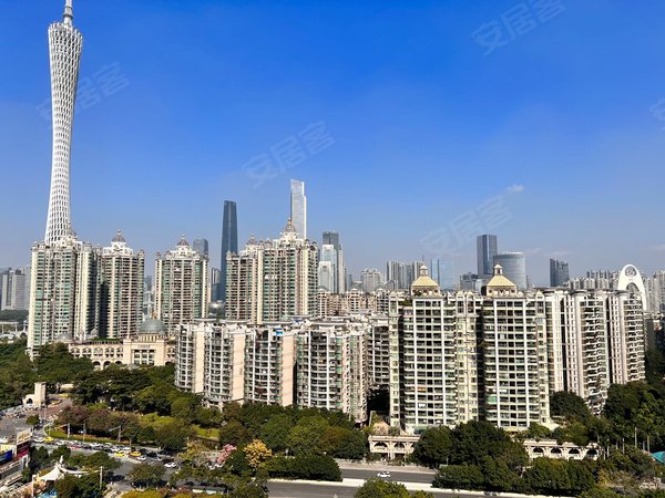 广州海珠广州塔泓景花园(b区)帝王视角望广州塔 珠江新城cdb 风景如画