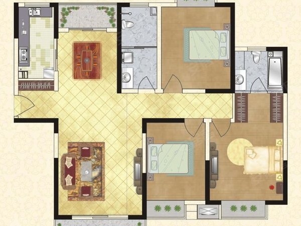 北京通州土桥太玉园西区7号线地铁花庄站太玉园西区5层南卧带阳台1500