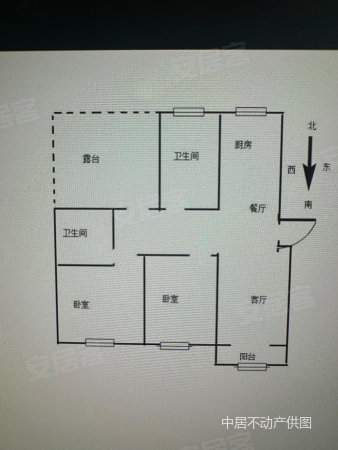 学府名苑2室2厅2卫106㎡南北84.5万