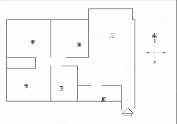 宏达上院3室2厅1卫119.21㎡南北50万