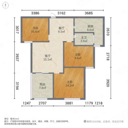 滨湖景城(东区)3室2厅1卫113㎡南59万