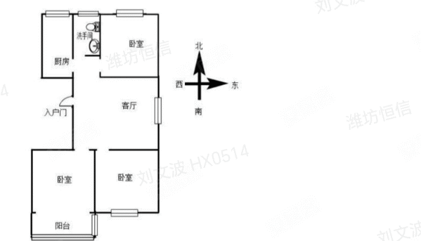 黄金国际3室1厅1卫115㎡南47.7万