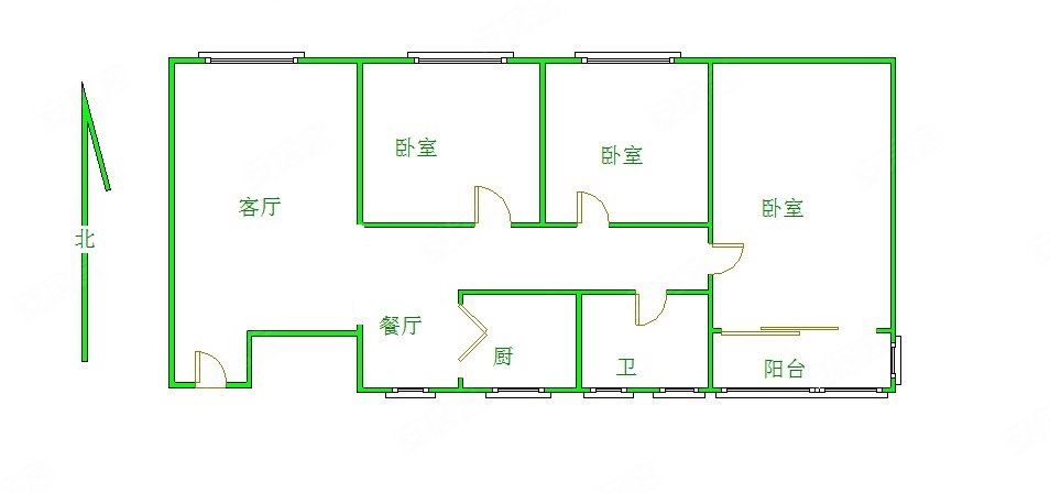 华美大厦3室2厅1卫108㎡南334万