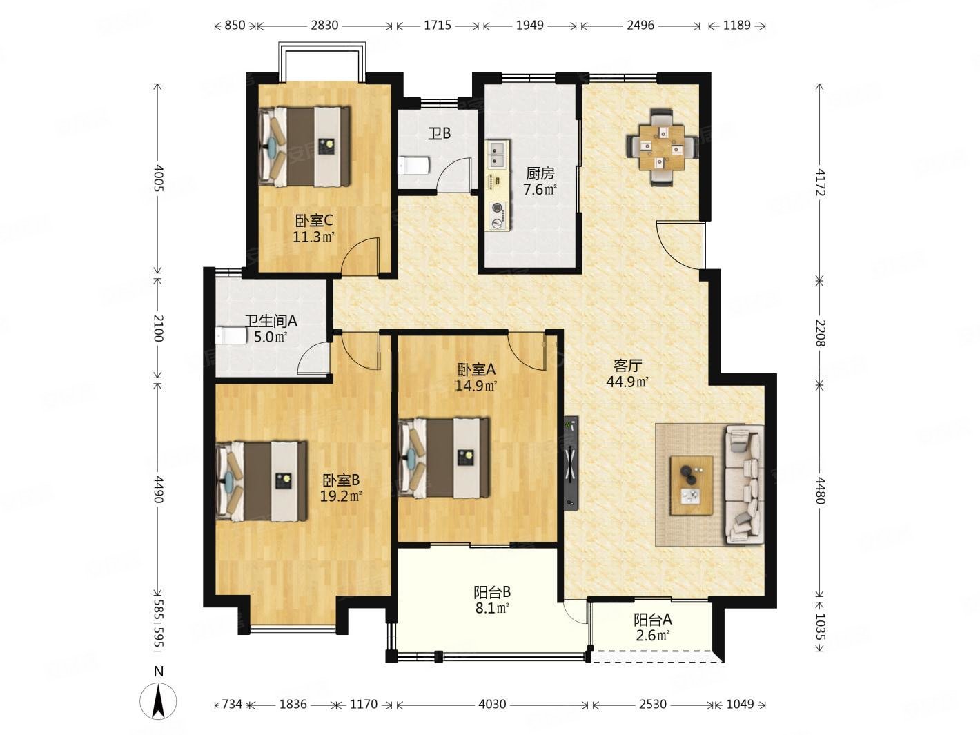 海棠园近医院双卫格局商品房有电梯房龄新满五兴隆