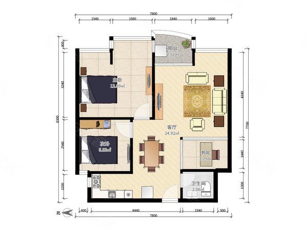 深圳南山西丽留仙居留仙居健康步梯两房出租 带家具 价格优惠 实图 高