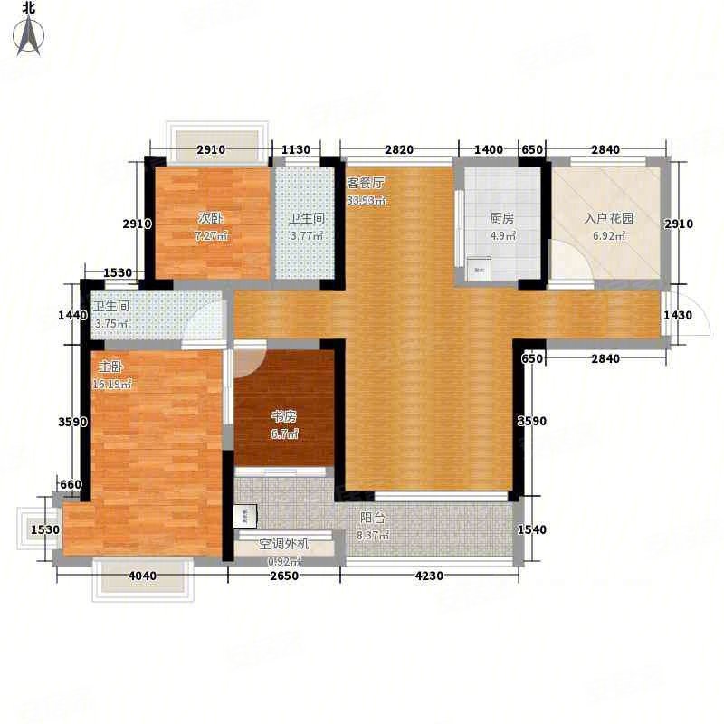 好房楼层好视野广嘉宏锦园3室2厅2卫0阳台南北