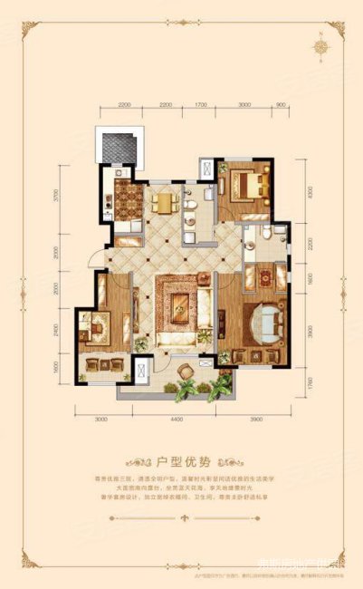 大三室2卫退台洋房,好楼层好位置,不挡光,随心装修.